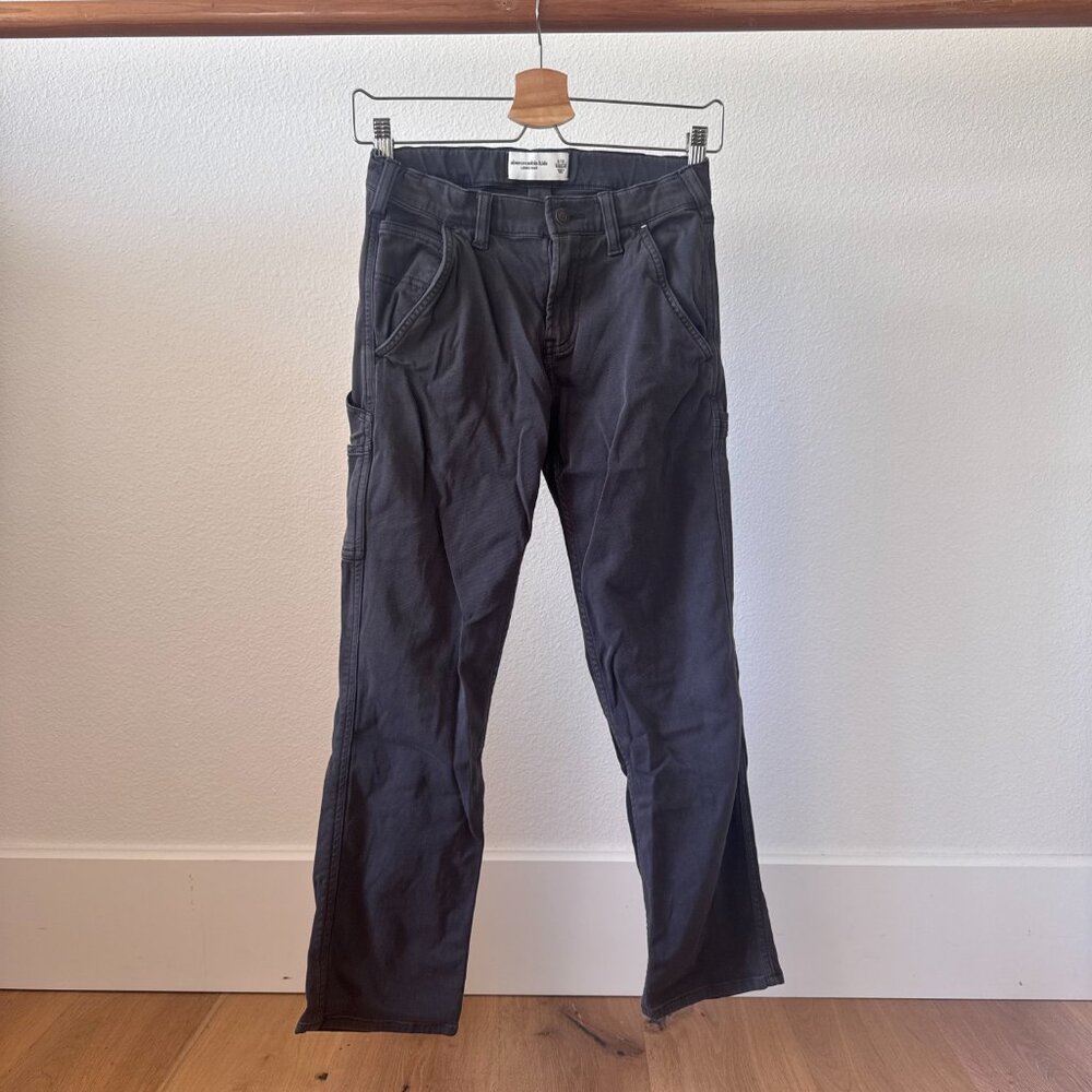 Abercrombie Kids Carpenter Utility Pants Boys 9-10 Gray